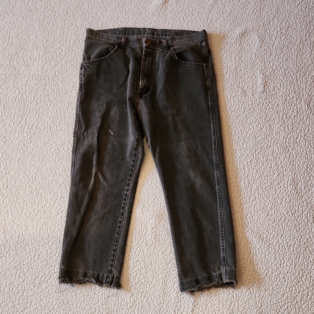 Vintage 90's Rustler Heavy Distresses Detroyed Style Bootcut Jeans Size 36